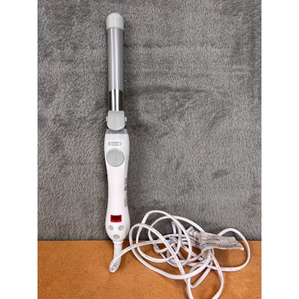 Beachwaver S1 Rotating Curling Iron White Silver Automatic Ceramic Hair Curler